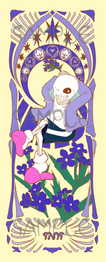 ミュシャ風しおりsans(tale sans)