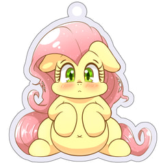 MLPおすわりキーホルダー　フラッターシャイ