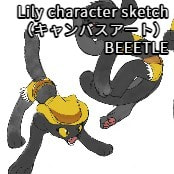 Lily character sketch（キャンバスアート） / BEEETLE