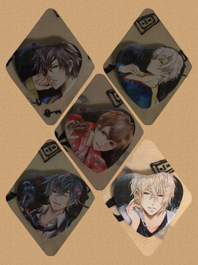 【イケメン戦国・ハート型缶バッジ】上杉謙信